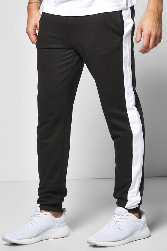 Skinny Fit Block Stripe Joggers